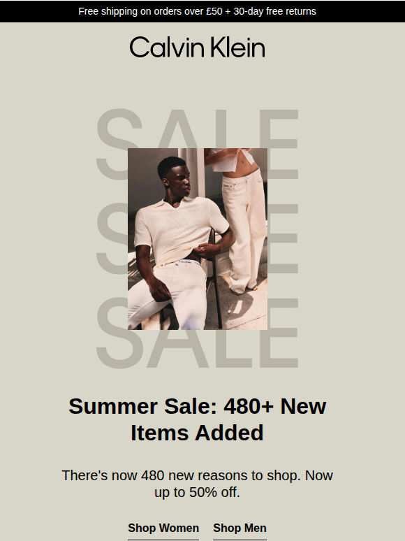 Summer Sale: 480+ New Items Added