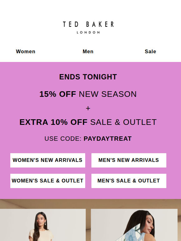 Last Chance | 15% Off New In + EXTRA 10% Off Sale