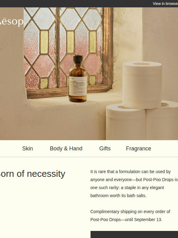 Post-Poo Drops: a universal problem, solved with scent