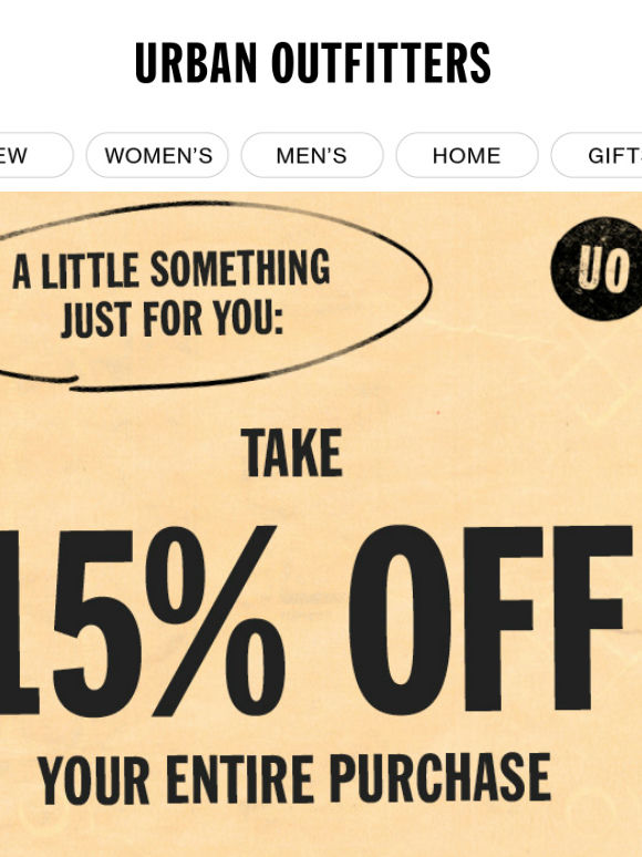15% OFF your first order →