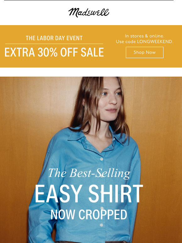 Our best-selling shirt but shorter
