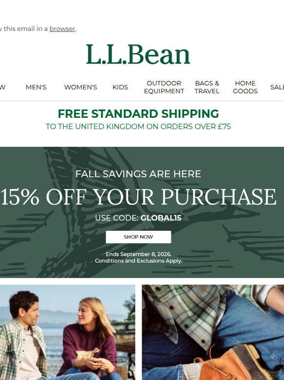 15% OFF Your Fall Refresh