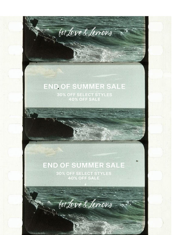 The End of Summer Sale