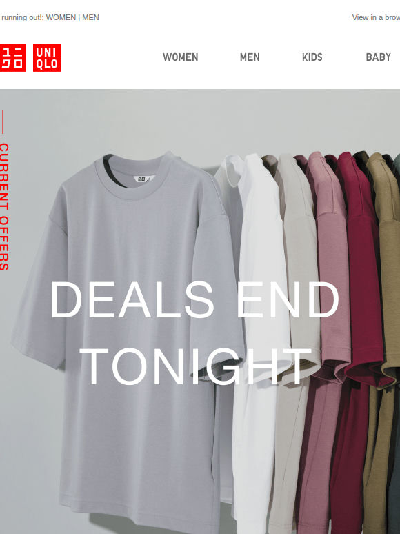 Deals end TOMORROW