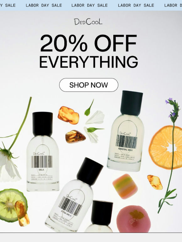 20% off all weekend!