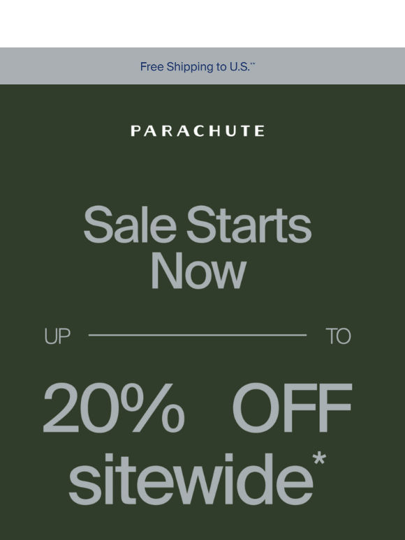 Sale. Starts. Now.