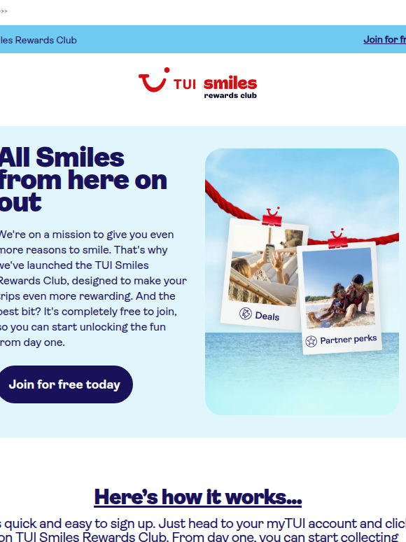 Hello, BRAND-NEW TUI Smiles Rewards Club 😁