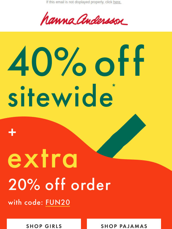 GO! 40% Off + EXTRA 20% Off Order!