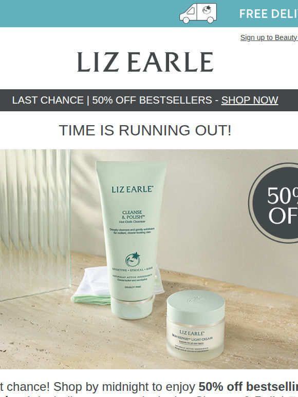 Last chance: 50% off bestselling favourites
