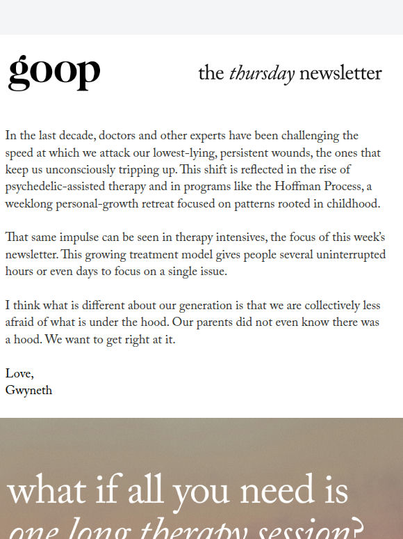 the Thursday newsletter