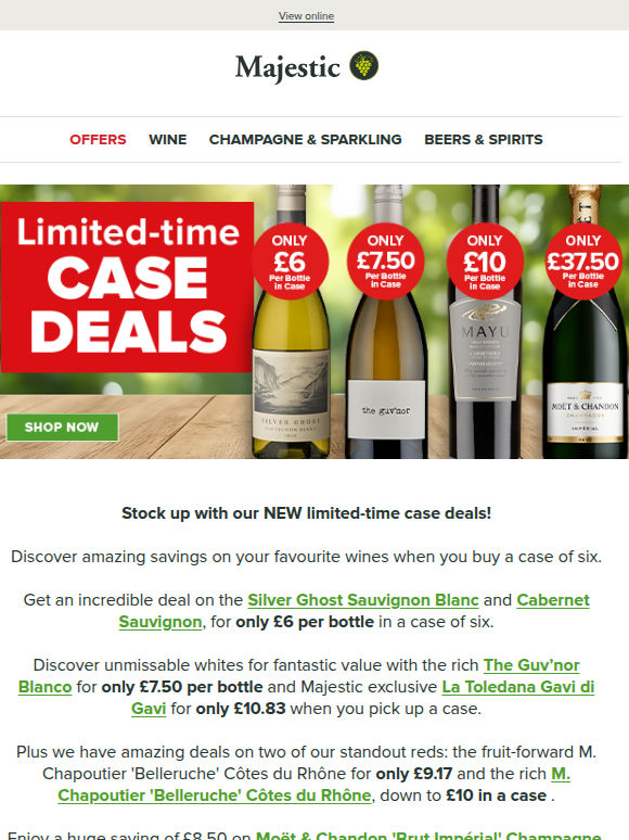 NEW limited-time case deals: The Guv’nor White, Moët & more!