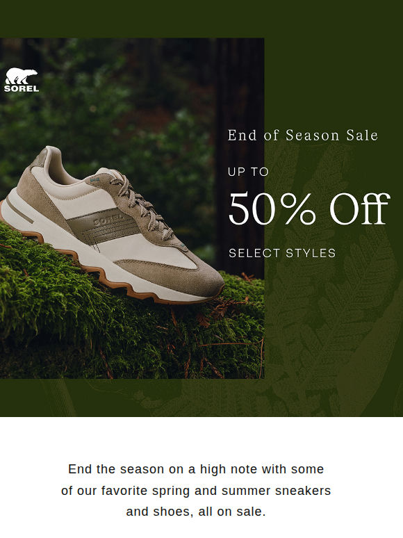 Up To 50% off. Season’s Ending. Sales Are Starting.