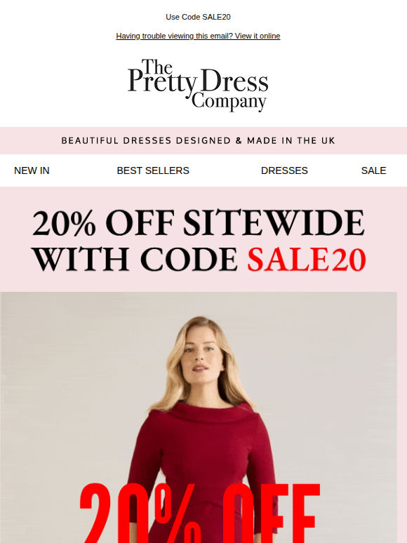 Trending Dresses, 20% Off EVERYTHING continues this weekend.