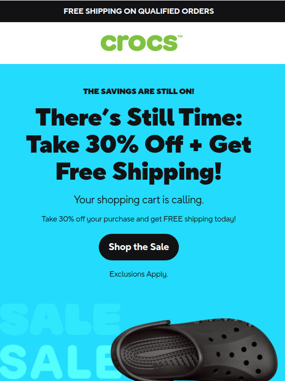 ⏰ Reminder: 30% Off + FREE Shipping is happening!