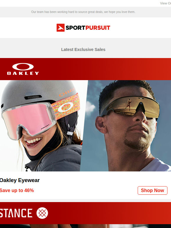 Oakley Eyewear | STANCE | Elevenate | Natural Park Multibuy | Brooks | Up to 72% Off!
