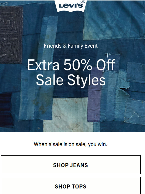 Save even more with extra 50% off sale