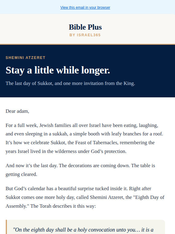 God Says: Stay a Little While Longer