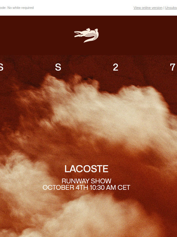 Lacoste Spring-Summer 2027 Fashion Show