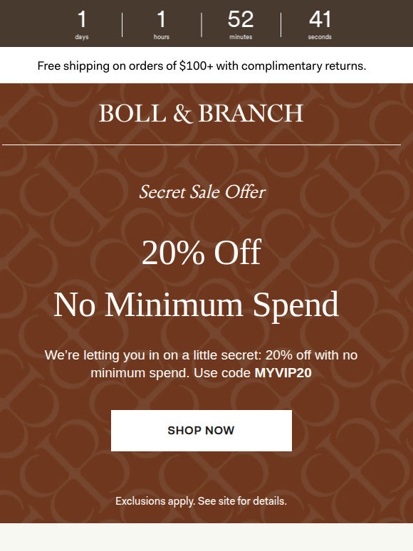 The sale offer no one else is getting →