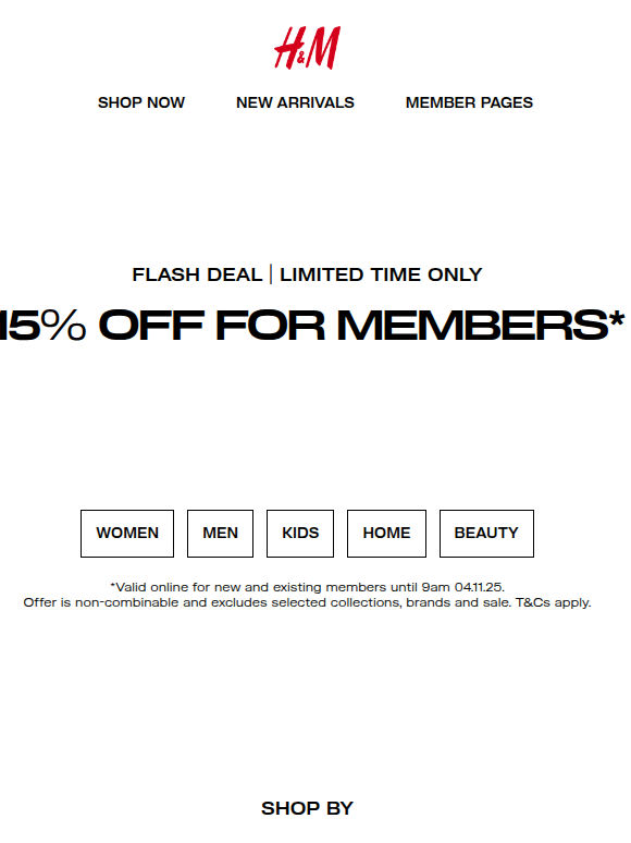 Flash Deal | 15% off online