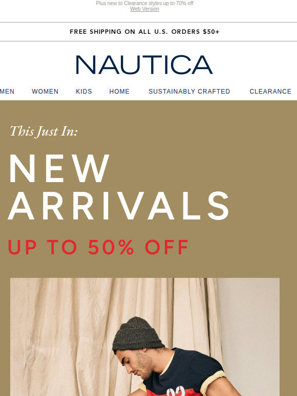 This just in! New Arrivals up to 50% off