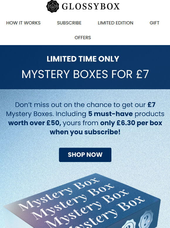 HURRY! £7 Mystery Boxes