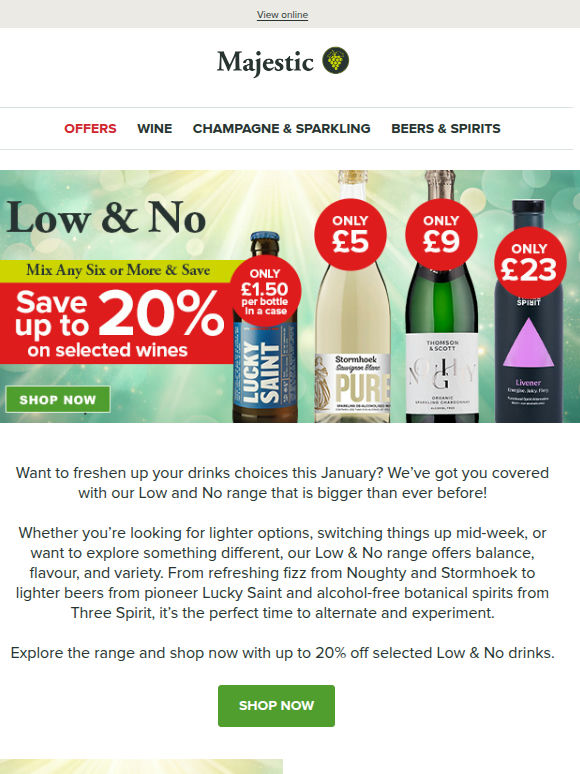 Our Low & No range is BIGGER than ever – now save up to 20% off!