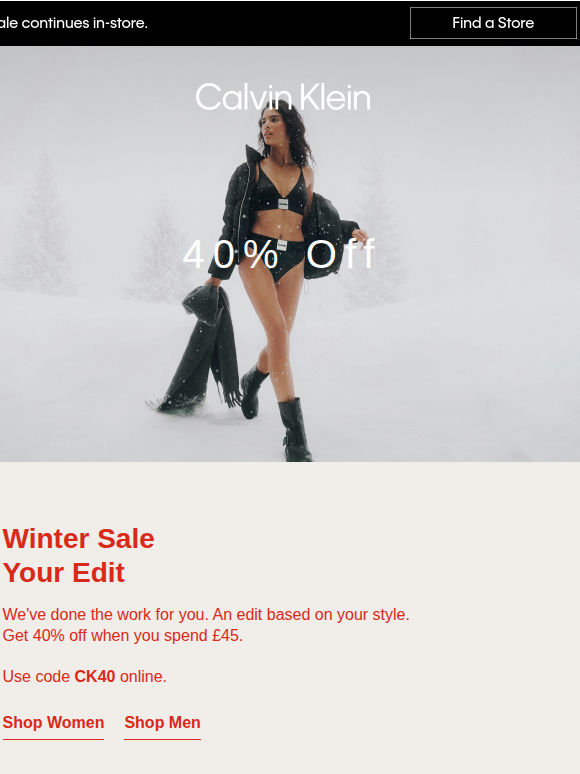 Your Edit: 40% Off Winter Sale