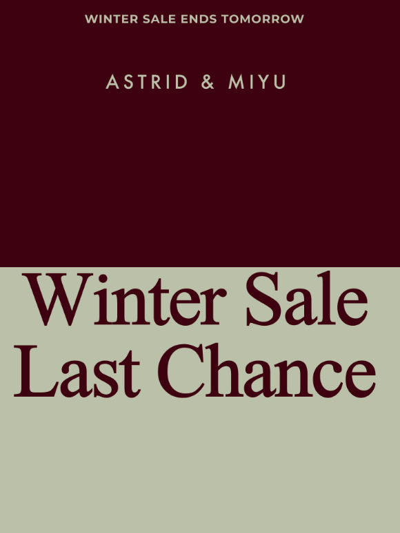Say goodbye to Winter Sale