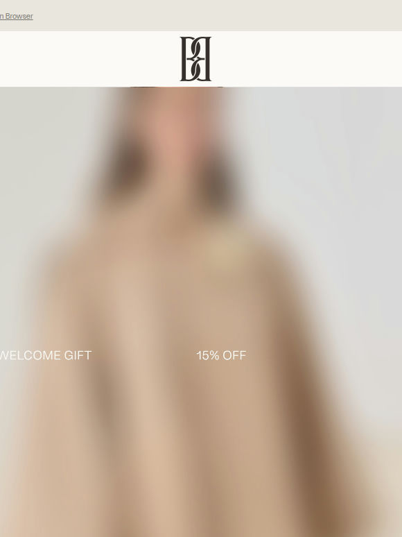 Don't forget: 15% off on your first purchase