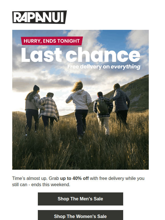 Last Chance For Free Delivery With 40% Off