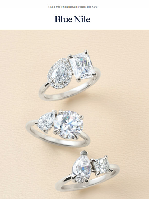You & Me With Toi Et Moi Engagement Rings