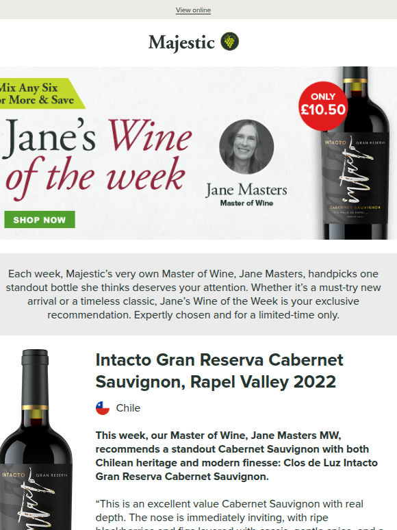 Jane’s NEW Wine of the Week