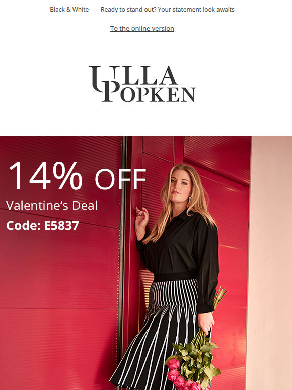 Valentine’s Day special: 14% OFF EVERYTHING with code E5837! 💌