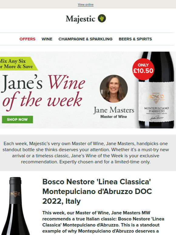 Jane Masters MW NEW Wine of the Week