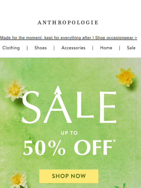 Happy shopping. Up to 50% Off Sale.