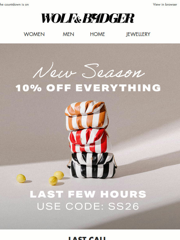 LAST FEW HOURS | 10% OFF EVERYTHING