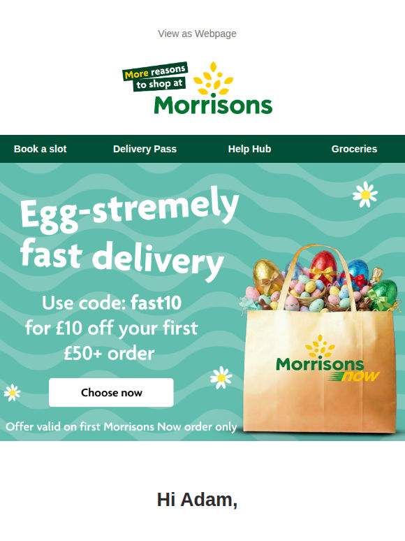 Easter essentials delivered in 60 minutes 🐰 (plus get £10 off!)