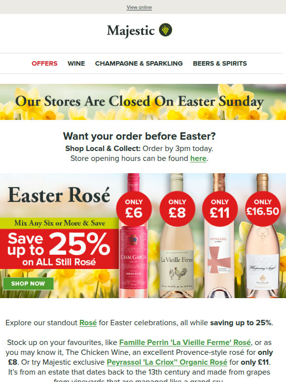 Save on ALL Rosé: Up to 25% off