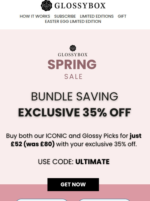 QUICK! 35% Off Glossy Picks &  ICONIC London