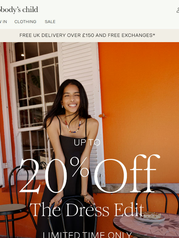 Up to 20% off every dress