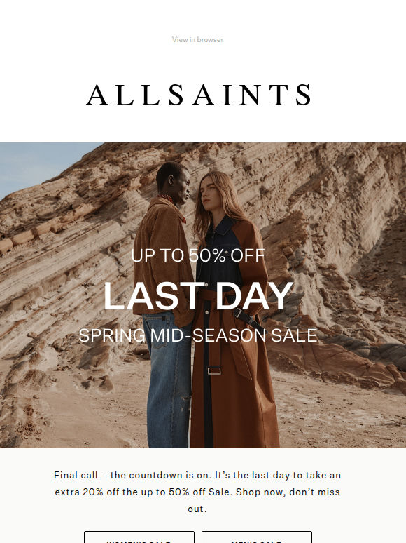 Final Hours: Extra 20% Off Sale