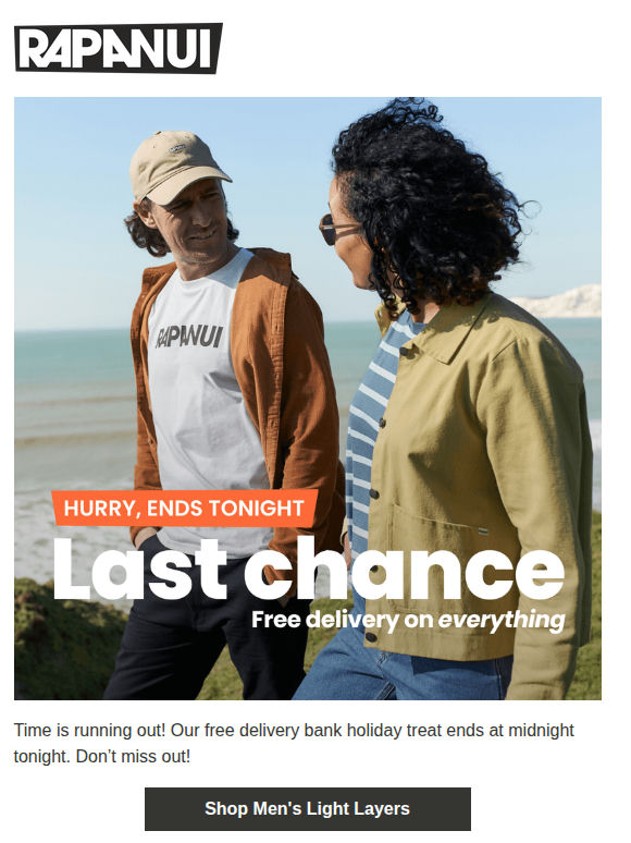 Last Chance For Free UK Delivery