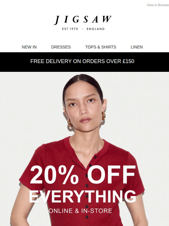 ENDS TONIGHT: 20% off everything