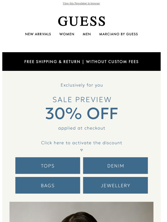 Exclusive 30% off | Sale Preview