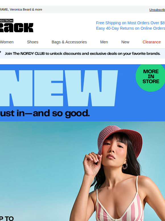 Up to 60% off new arrivals