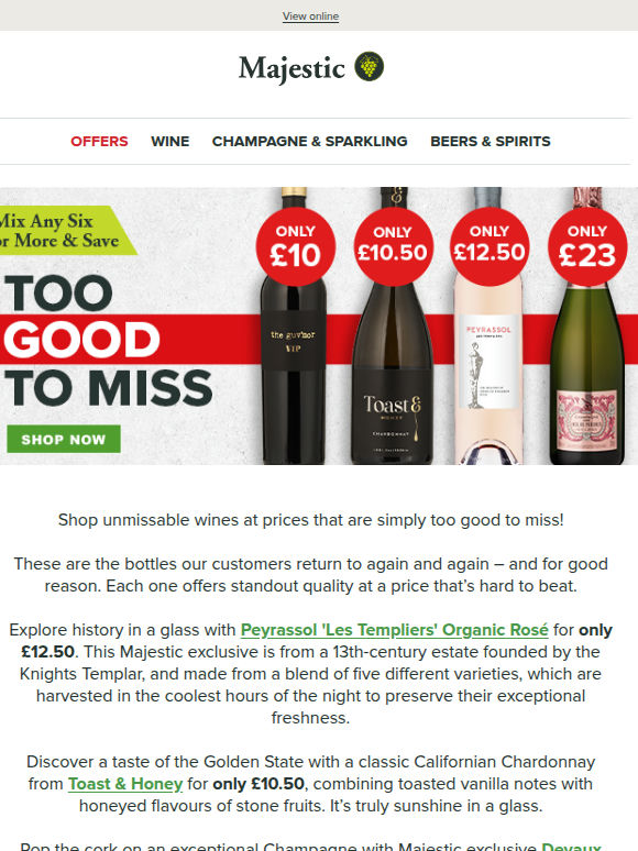 Too Good To Miss! Limited-time offers, big savings