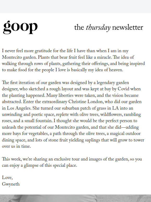 the Thursday newsletter