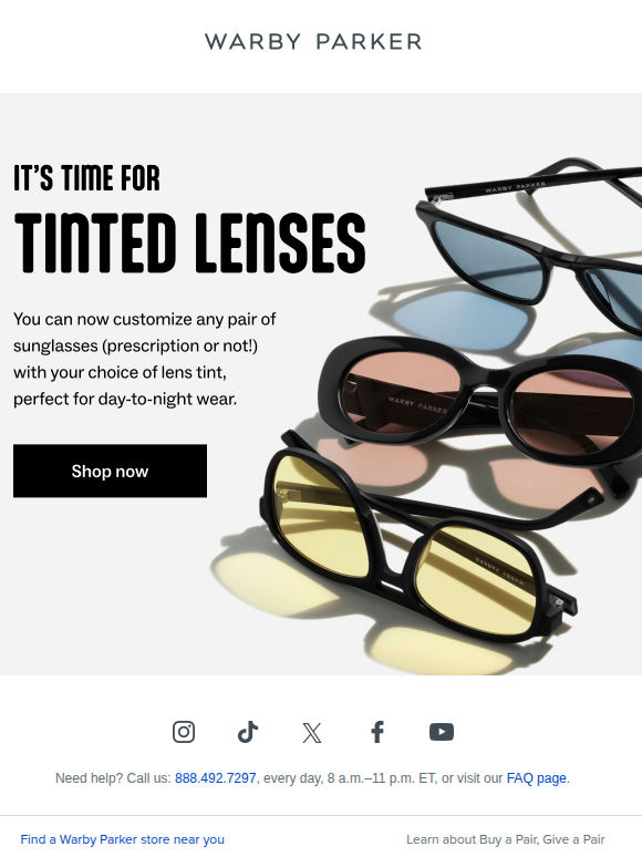 *Tinted lenses update*