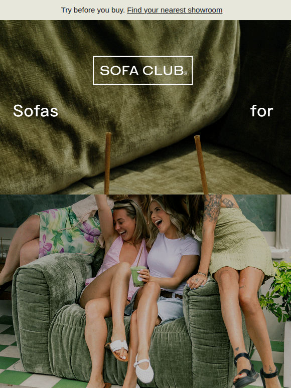 Try the Matcha sofa IRL 🍵